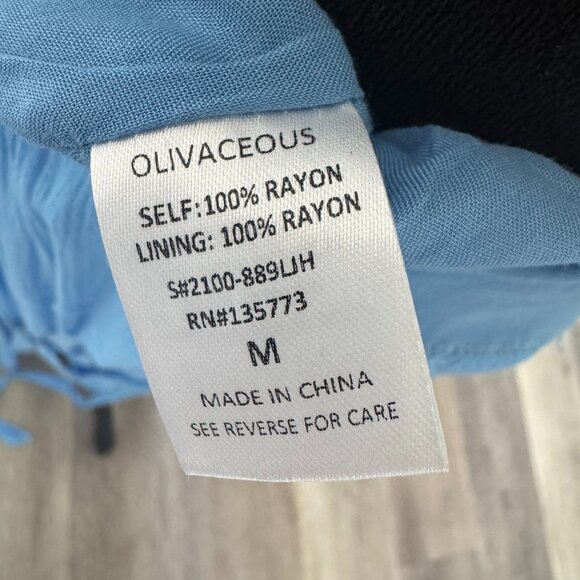 Jumpsuit Olivaceous Bright Blue Deep V Neck - Size Medium - Picture 8 of 9